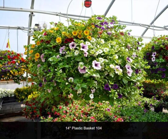 14 inch plastic flower basket-104